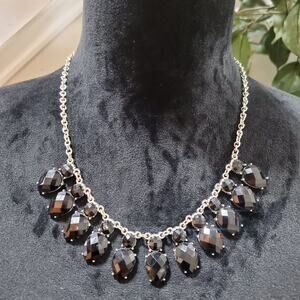 Women's Black Round Beaded Pearl Chain Fashion Jewelry Necklace